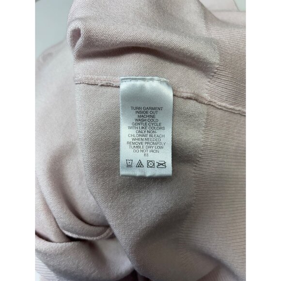 Hampshire Studio Womens Mock Neck Zip Back Sweater XL Light Pink - Picture 6 of 8